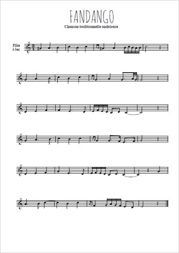 Téléchargez la partition de Fandango
